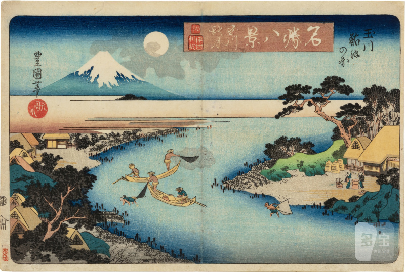 Utagawa Toyokuni II (Toyoshige, 1777-1835) | The complete set of Eight Views of Famous Places (Meisho hakkei) | Edo period, 19th century - 图13